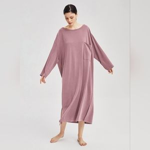 Nap Loungewear T-Shirt Tunic Dress, Pink, One Size